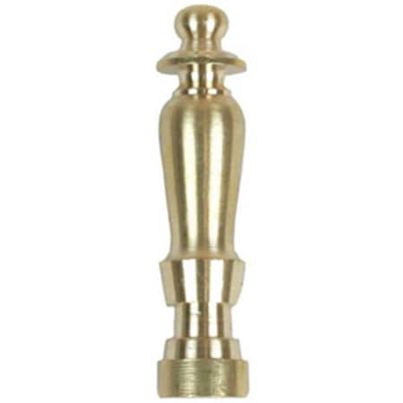 Gizmo Specialty Hardw 60100 Solid Brass Lamp Finial - Spindle, 2 in. GI110700